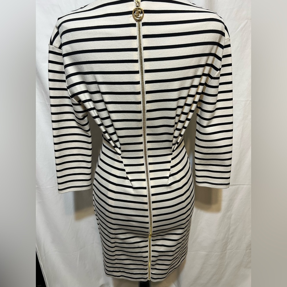 Juicy Couture Stripe Black & White Y2K Bling Dress Full Back Zipper XS - Picture 2 of 11